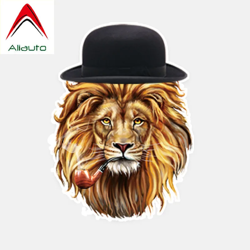 Aliauto забавная Автомобильная наклейка аксессуары с головой льва Виниловая