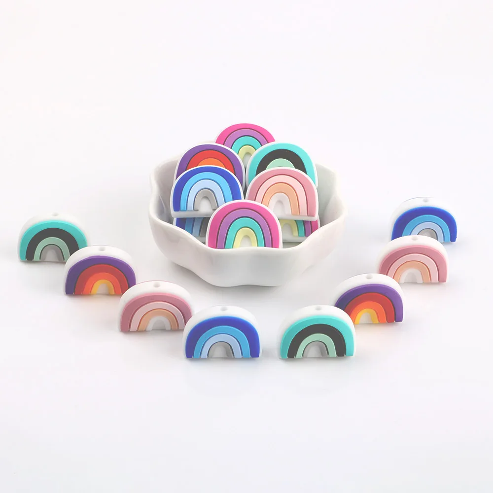 Silicone Beads Rainbow Baby Toy-Accessories Food-Grade Kovict Infant Bpa-Free Nursing