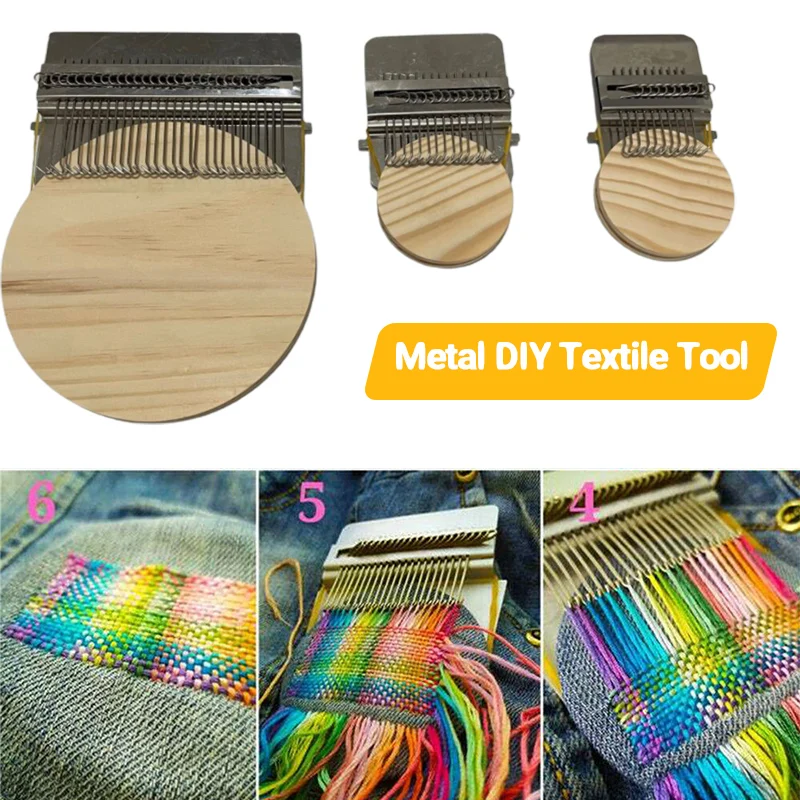 10/12/14/28Hooks Speedweve type small loom DIY Darning tool with plastic discs 