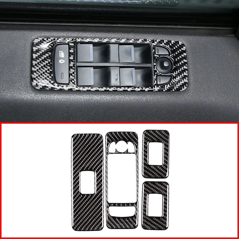 

Carbon Fiber Car Window Lift Button Frame Trim Stickers For Land Rover Discovery Sport 2015 2016 2017 2018 2019 Accessories