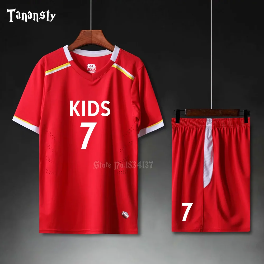 

Kids Soccer Training Sport Suit Jerseys Sets Boys Girls Survetement Football Kits Short Sleeve Football Jersey Breathable