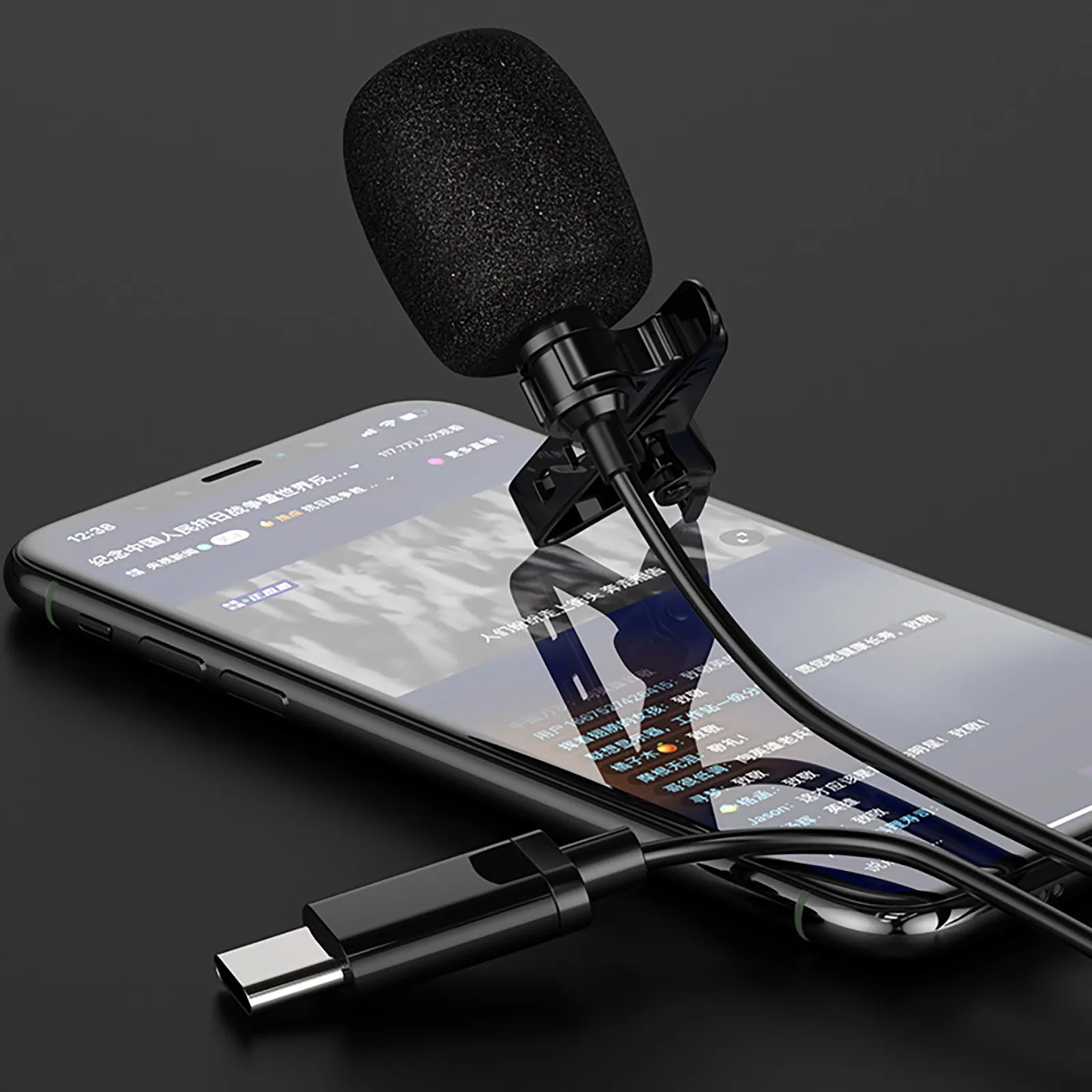 Mejores Ofertas Micrófono con cable tipo Lavalier para teléfono móvil, interfaz USB/tipo C, para Samsung, Huawei, Xiaomi, PC 6n95BX3pQyn