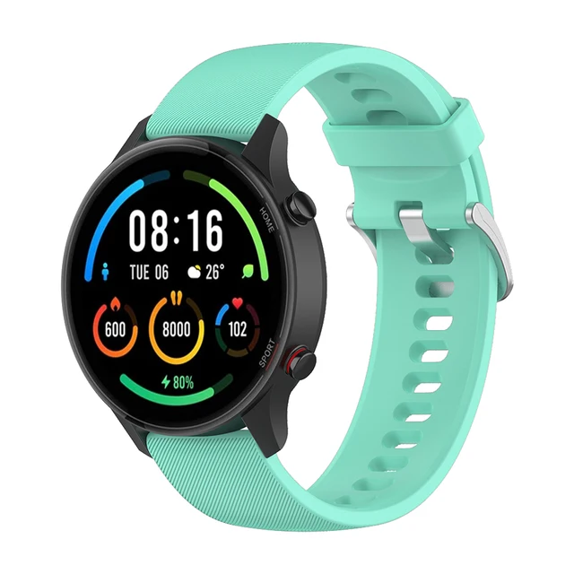 22mm Offical Silicone Replace Straps for Xiaomi Mi Watch Color Sports Edition band for Mi Watch Color Bracelet Watchbands Correa lake blue