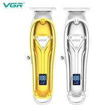 

VGR Metal Hair Clipper Men's Oil Head Electric Hair Clipper Notch Push White Electric Shaver V-063