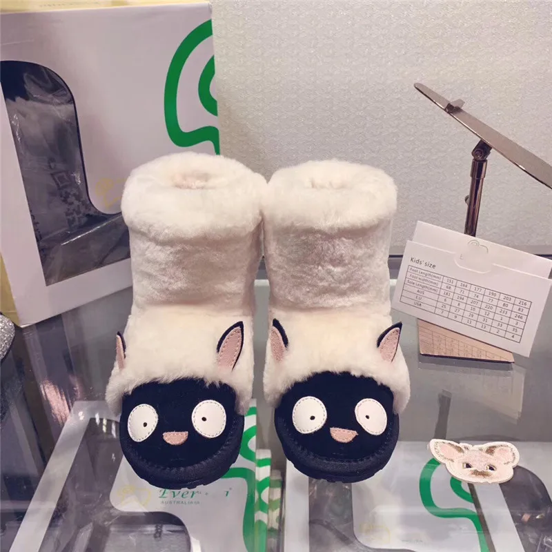 NEW Animal Design Cute Snow Boots For Children Kids Hight Qualiy Winter Plush Shoes Thermal Boots For Girl&Boy Kids