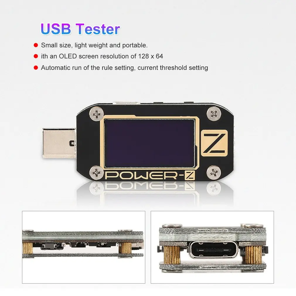 KM001C PD тестер USB быстрое зарядное устройство Напряжение Ток пульсация двойной тип-c метр power Bank детектор измерители напряжения
