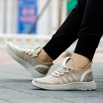 

Wear Resistant Men's Shoes Fashion Casual Breathable Lace Up Sports Running Sneakers Walking Shoes Zapatillas Hombre Deportiva