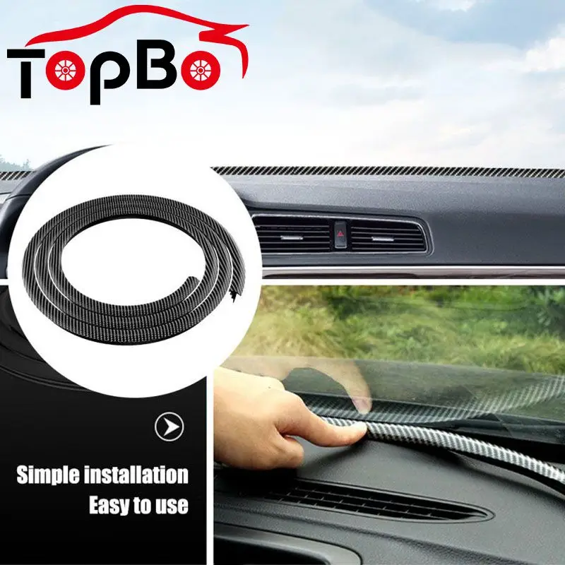 1 6 м Автомобильная резиновая звуковая уплотнительная лента из углеродного