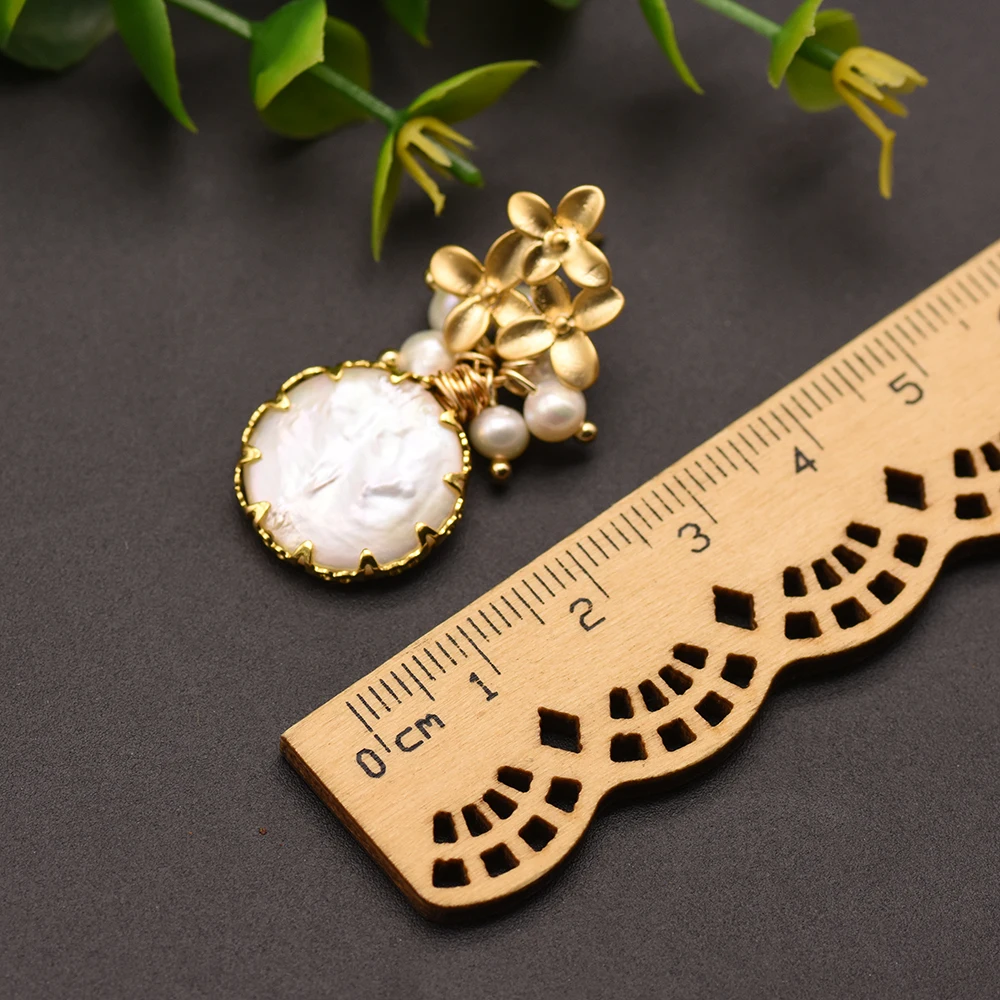 H29cd11e8917c41a9a2de9da65be41effo - GLSEEVO Natural Fresh Water Baroque Pearl Earrings For Women Plant Leaves Dangle Earrings Luxury Handmade Fine Jewelry GE0308