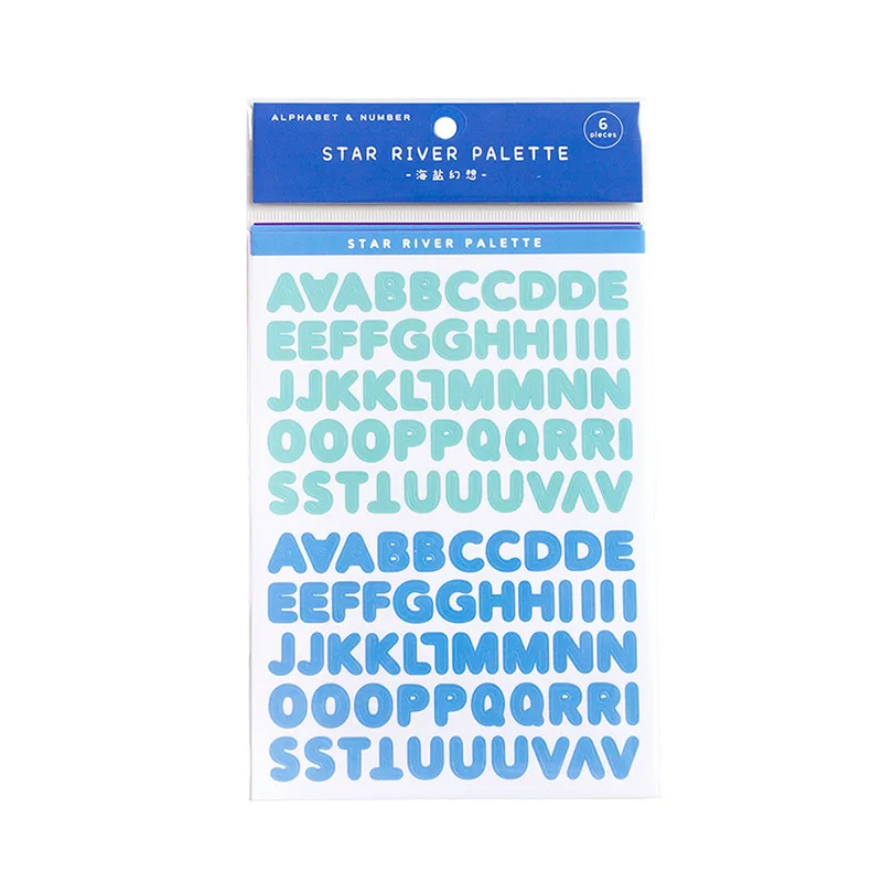 6 Sheets Alphabet Stickers Self Adhesive Letter Stickers