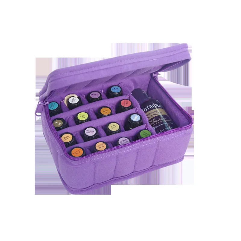 

Essential Oil Storage Bag Pure Cotton Fabric To Protect Interior Travel Portbale Anti-fall Hand Bag Three Colors Available