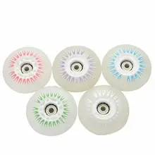 4pcs Skating Wheel LED Flash Roller Skates Wheels 80mm Slalom FSK Tyre For SEBA High HV HL FRM FR Patines ILQ-11 Bearing