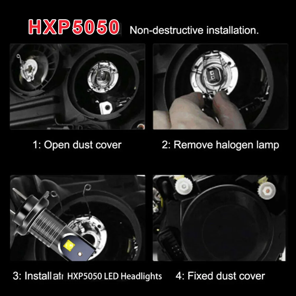 2pcs H7 110W Автомобильный 5050 CSP светодиодный комплект фар Canbus безотказная лампа 20000LM 6000K авиационный алюминий