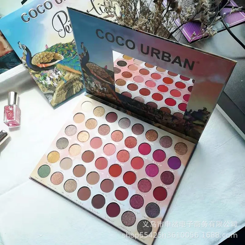 48 color peacock eye shadow disc matte pearl combination new makeup palette makeup artist - Цвет: Фиолетовый