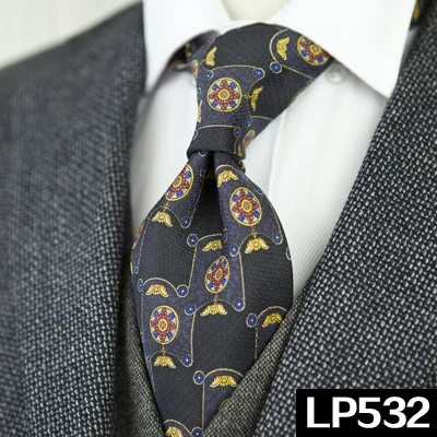 LP532 Классические разноцветные мужские галстуки с геометрическим рисунком Пейсли, шелк,, уникальные, ручная работа - Цвет: LP532