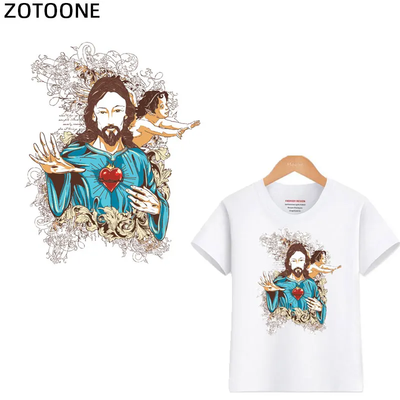 ZOTOONE Stussy Blue Jesus Patch Iron on Transfers для одежды DIY Футболка аппликация теплопередача