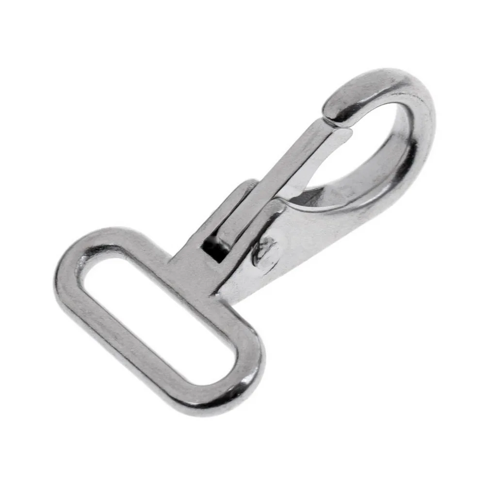 

Marine Grade Stainless Steel 316 Rigid Loaded Fixed Eye Spring Clip Snap Hook Carabiner Marine Hardware Accessories for Boats