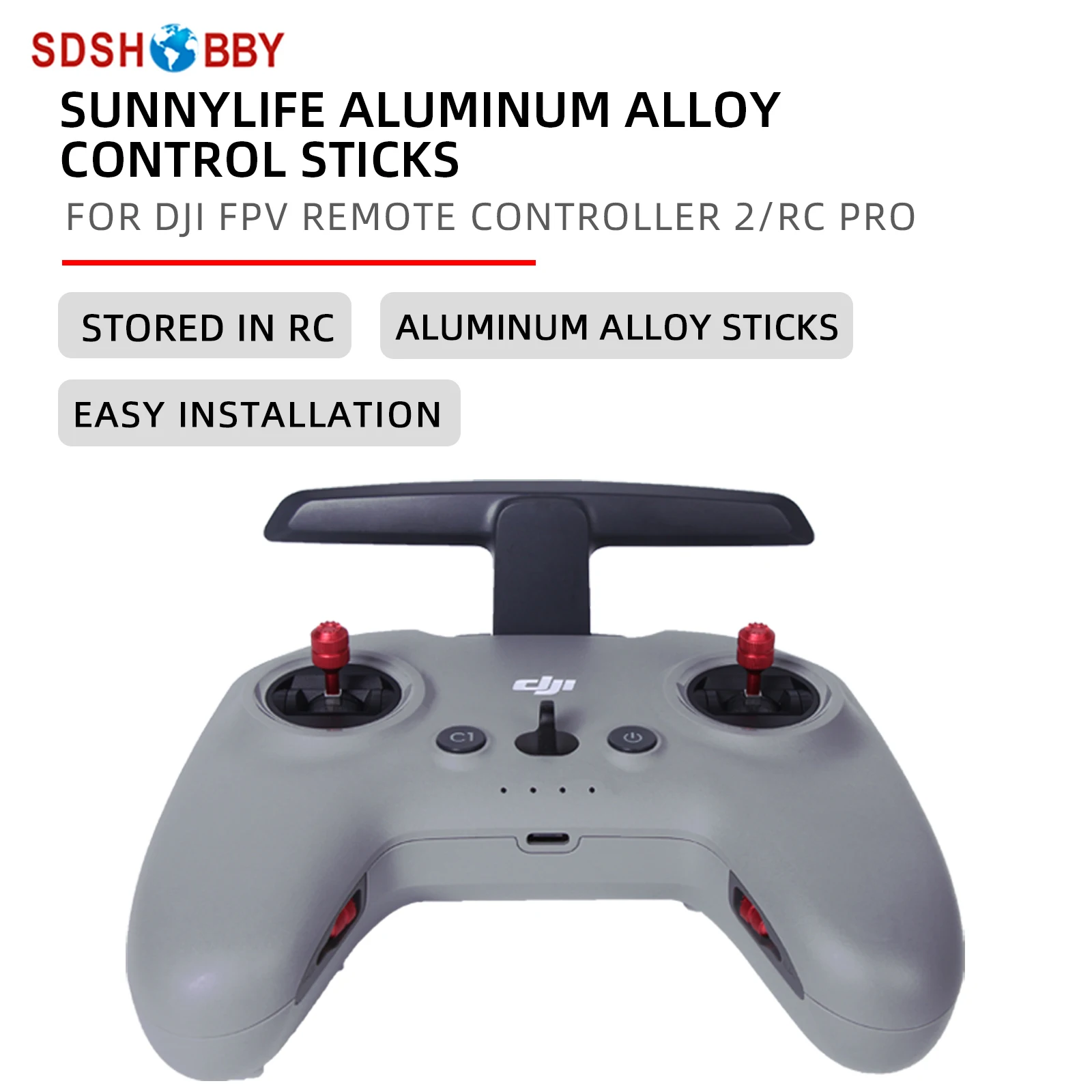 Sunnylife Control Sticks In Lega Di Alluminio Thumb Rocker Storable Joy Sticks Per Dji Fpv Remote Controller 2/ Rc Pro