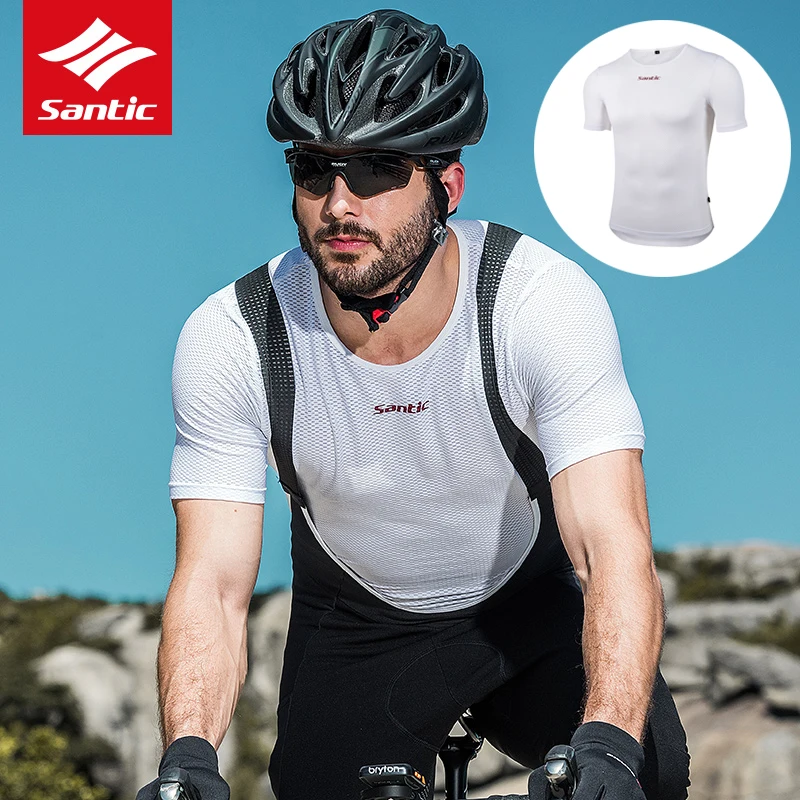 Santic жилет для велоспорта, Мужская сетчатая Спортивная дышащая одежда для велоспорта, одежда для велоспорта, сохраняющая сухость, велосипедное нижнее белье, велосипедная одежда