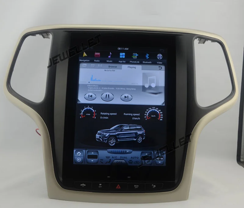 10," tesla стиль вертикальный экран android 9,0 шесть ядер автомобиля gps Радио Навигация для Jeep Grand Cherokee