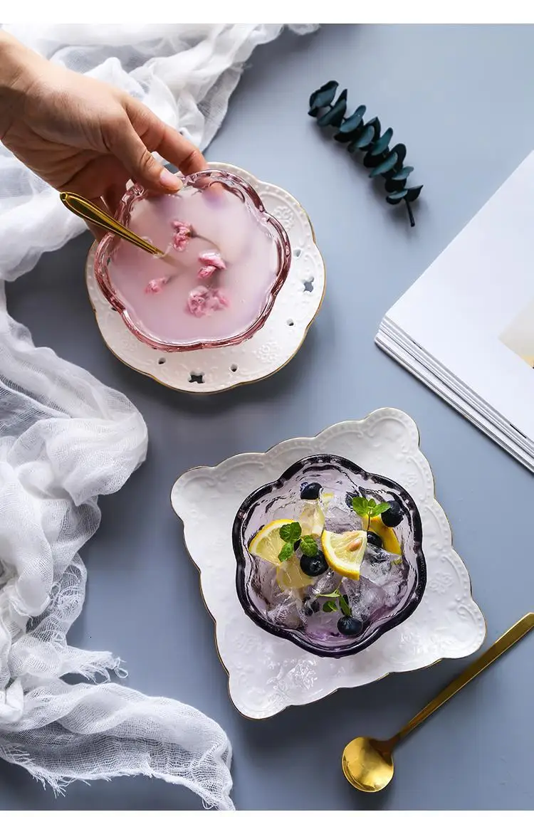 Ramen Saladeira контейнер для еды Кокосовая лапша фруктовое блюдо тарелка для супа стеклянная посуда Frutero столовая посуда столовые приборы кухонная чаша