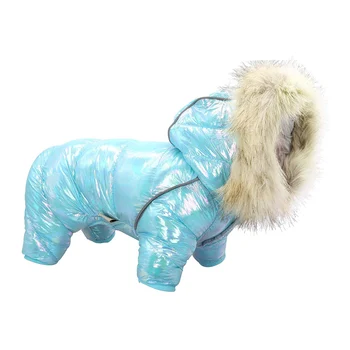 

Dog Coat Windproof Button Reflective Waterproof Elastic Cold Weather Long Sleeve Unisex With Hood Soft Fashion Solid Winter Warm