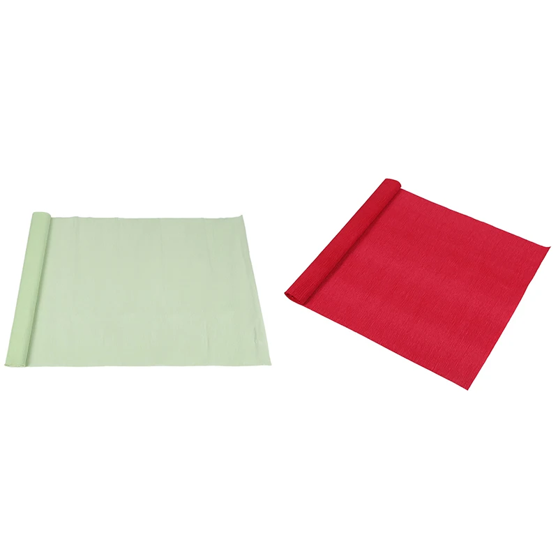 

2 Roll DIY Flower Packing Crepe Papers Handmade Materials Crinkled Paper for Birthday Wedding Party Decoration 250x50Cmm, Light