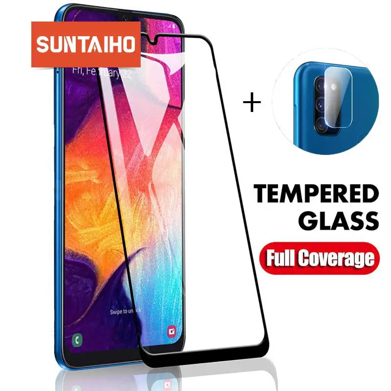 Закаленное стекло 2 в 1 для samsung A71 защита экрана объектив камеры Защитное A51 A50