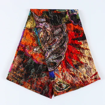 

big Red flower lace fabric printing sexy breathable washable ladies decorative bra webbing cloth bag dress wholesale