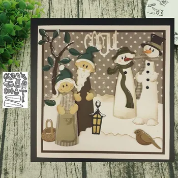 

Metal Cutting Dies Santa Claus and Christmas Snowman for Scrapbooking Steel Craft Die Cut Embossing Paper Card Album Stencil