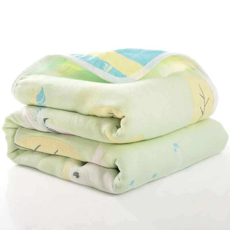 Cotton Blanket Baby Blanket Summer Baby Thin Quilt Newborn Comforter Baby Six-layer Gauze Bath Towel For Children