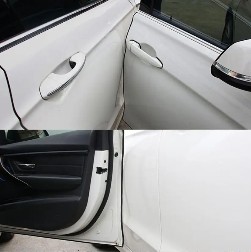 5M/8M/10M U Type Car Door Edge Sealing Guard Trim Anti-Collision Protection Strip Scratch Protector Sticker car door edge guards,car door protector,car door seal strip,car door anti collision strip,car door edge protector,car reflective tape sticker,threshold protection strip
