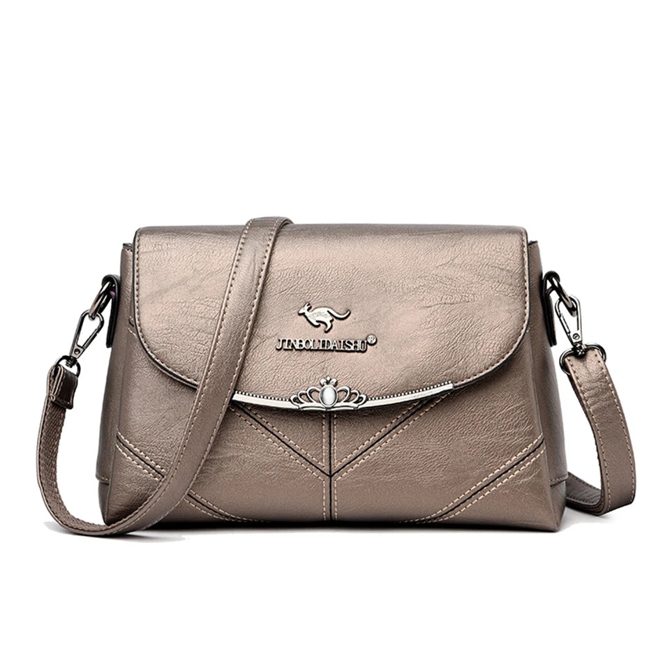 Bolsa Feminina, Сумка с клапаном, кошелек, кожаные роскошные сумки, женские сумки, дизайнерские женские сумки через плечо, ручные сумки для женщин, Sac - Цвет: Bronze