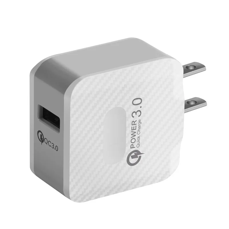 Белый EPULA быстрое зарядное устройство 1USB зарядное устройство для iPhone X XS samsung Xiaomi 9 huawei Tablet QC 3,0 быстрое настенное зарядное устройство адаптер США - Цвет: Белый