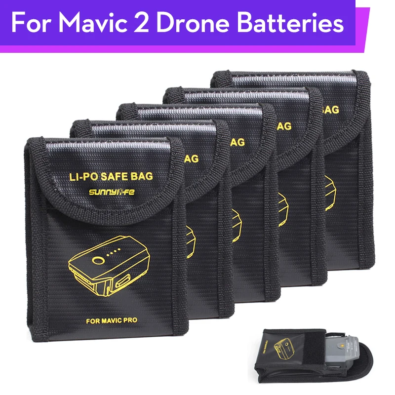 

3pcs Lipo Battery Bags Explosion-proof Protector Fireproof Safe Bag Fiber Storage Box for DJI Mavic PRO Drone