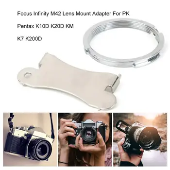 

Profession Silver Lens Adapter Ring Focus Infinity M42 Lens Mount Adapter For PK For Pentax K10D K20D KM K7 K200D