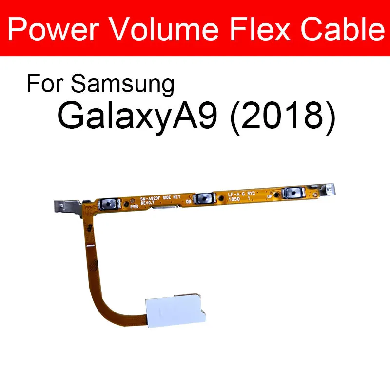 Power &amp Volume Flex Cable For Samsung Galaxy A9 (2018) SM-A920F Side Key Button Switch Audio Control Replacement Repair Parts | Мобильные