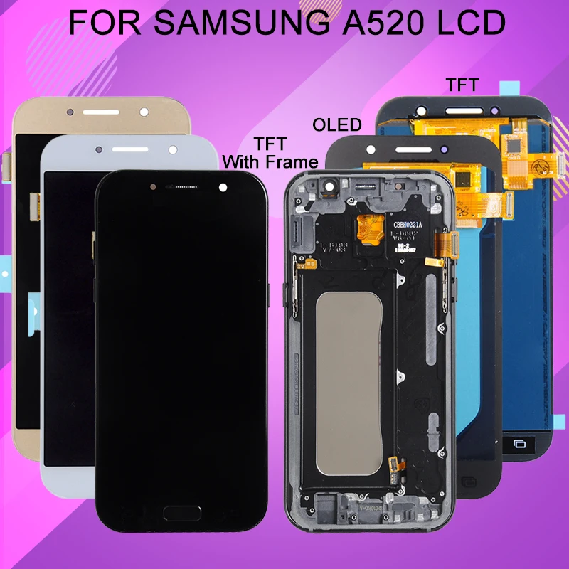 Catteny 5 2 дюймов A520 дисплей для Samsung Galaxy A5 2017 LCD с сенсорным экраном дигитайзер сборка