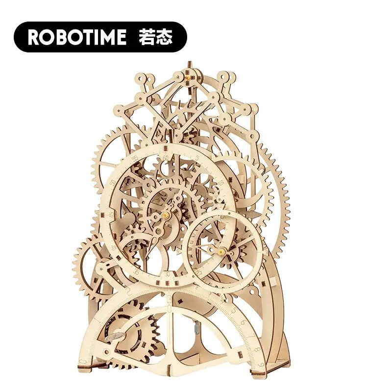 

Robotime 3D Wood Machinery Power Jigsaw Puzzle Empty Halberd of Airship Old-Fashioned Projector When Constant Pendulum Clock