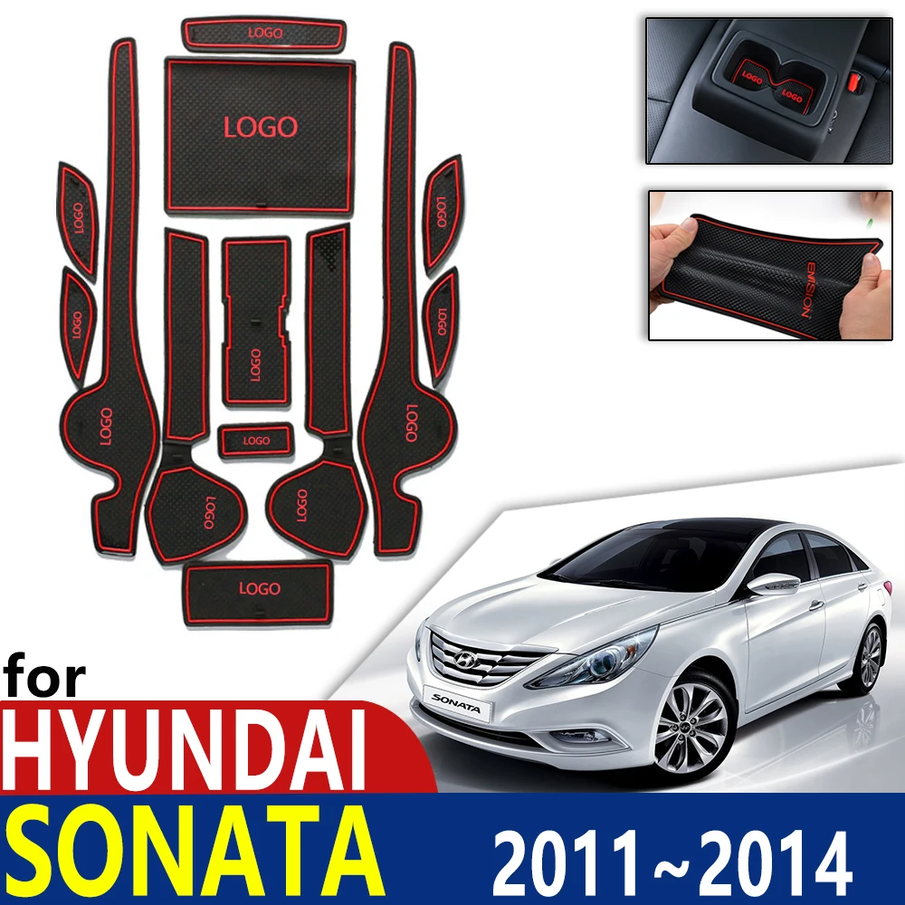Противоскользящий резиновый коврик для дверной канавки Hyundai Sonata YF i45 2011 2012 2013 2014