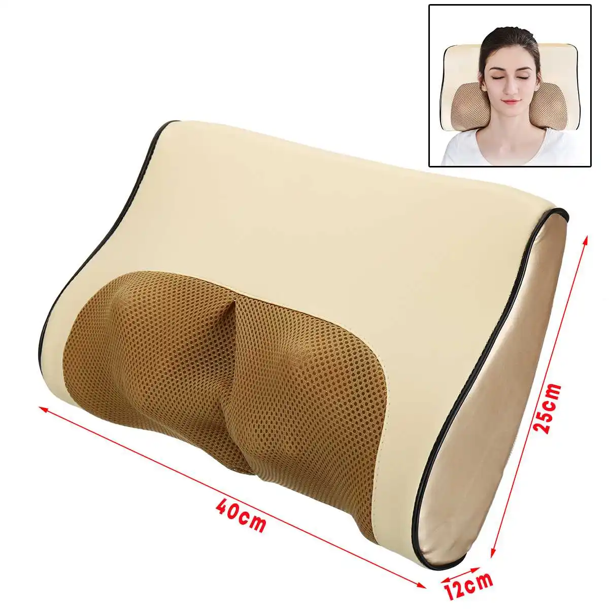 

Massager Pillow Shiatsu for Neck Electric Massage Pillow Infrared Heating Neck Shoulder Back Waist Body Massager Device Therapy