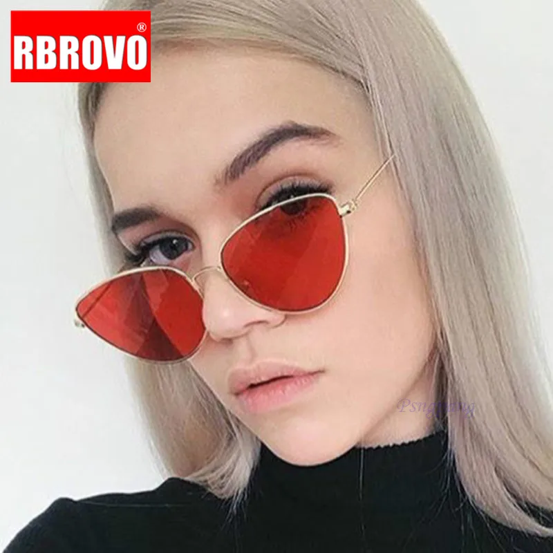 RBROVO, винтажные женские солнцезащитные очки Cateye, брендовые, дизайнерские, яркие цвета, уличные, солнечные очки для улицы, Oculos De Sol Feminino