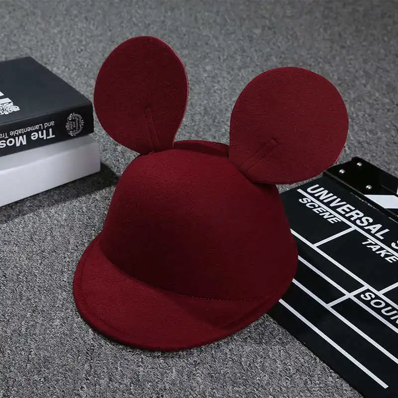 B Disney дети взрослые мультфильм уши шляпа для конной езды Кепка Солнцезащитная шляпа Микки Мауса - Цвет: B