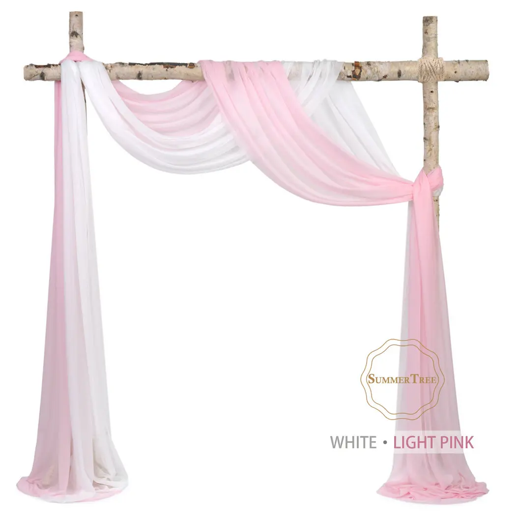 Wedding Arch Drape 29" Wide 6.5 Yards Chiffon Fabric Draping Curtain Drapery Ceremony Reception Swag 