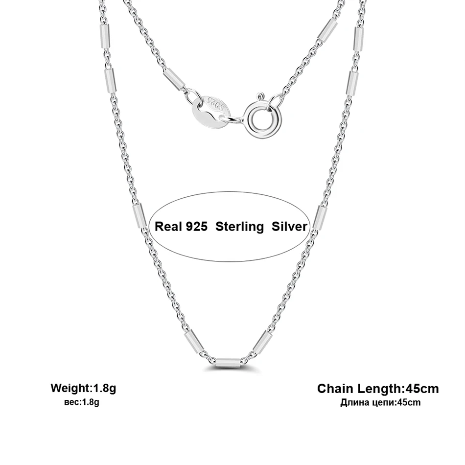 ORSA JEWELS, ожерелье из стерлингового серебра, цепи для женщин, тисненая цилиндрическая цепочка, Женское Ожерелье, модное ювелирное изделие SC28