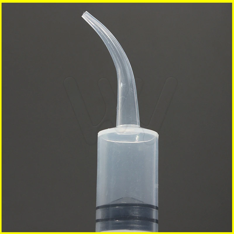 10 Pcs Dental Disposable Irrigation Syringe Curved Tip Plunger Fit Tightly 12CC (3)