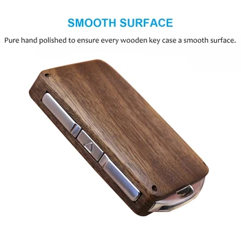 

Wooden Key case for Volvo 2015-2020 XC90 S90 V90 2018 XC60 Remote Control Refit Wooden Car Key Fob Shell Replacement (case only)
