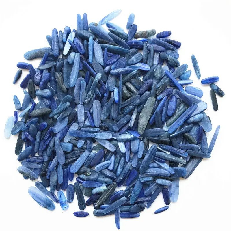 10-30 мм натуральный Синий Кианит минеральный гравий с кристаллами кварца свернутый рейки целебное украшение Природные кварцевые кристаллы 50 г