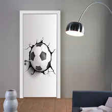 Самоклеющиеся обновленные домашний Декор 3d наклейки на дверь с футбольным принтом художественные водостойкие обои-фреска обновленная наклейка для гардероба