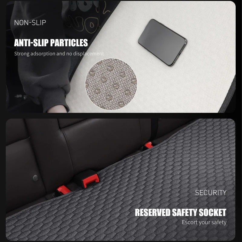 Cotton Linen Car Seat Cover Anti Sweat Car Rear Seat Cover Kit Breathable Protector 4 Seasons Interior car seat covers car seat protective cover